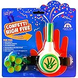 FiestaFive - Confetti High Five HandHeld Toy Shooter with 6 Refills (Green/White)