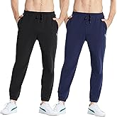 baleaf Men's 27" Cotton Sweatpants Sports Running Hiking Joggers Pants Lightweight Lounge Pocketed Pajamas 7/8 Length