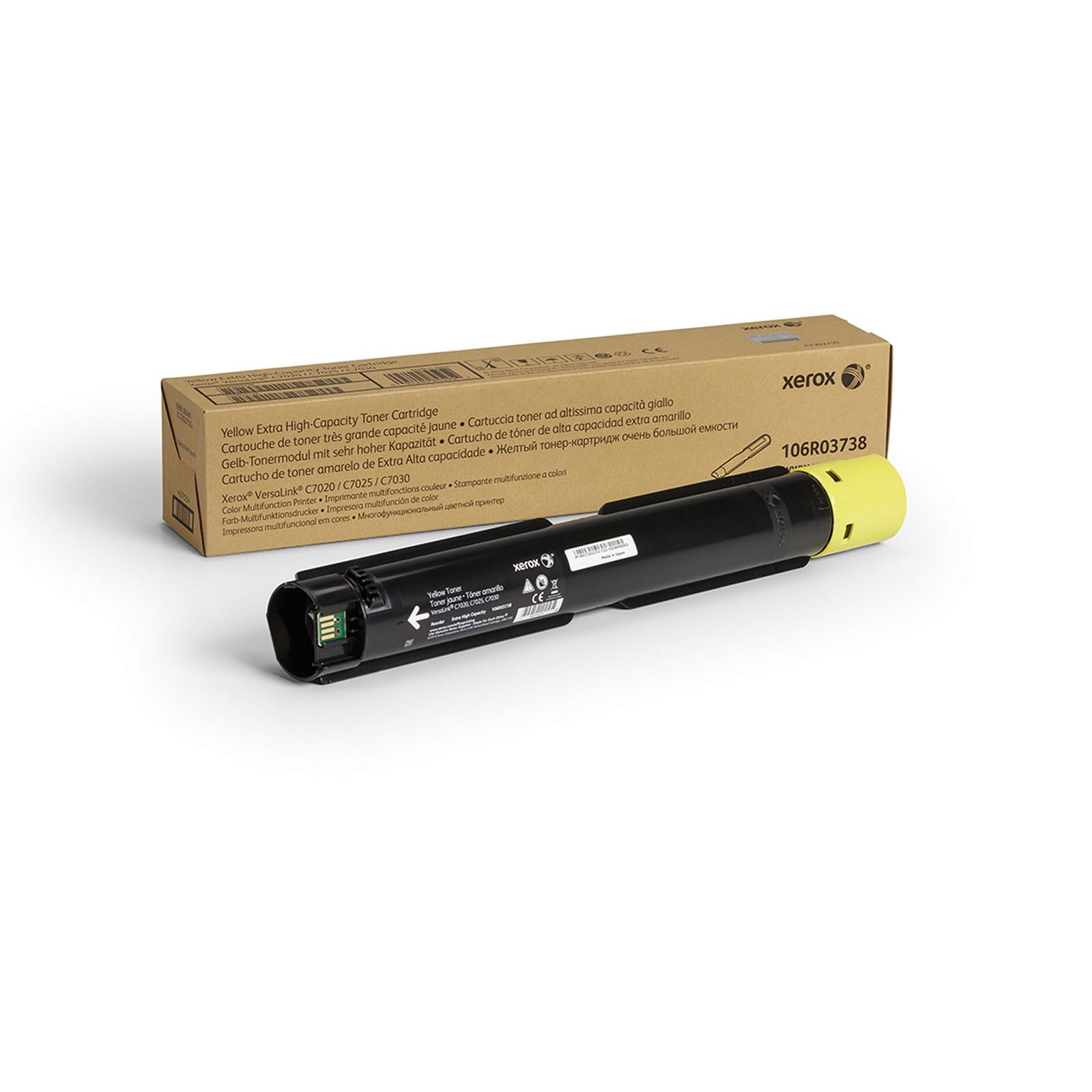 Xerox Genuine VersaLink C7020 / C7025 / C7030 Yellow Extra High Capacity Toner Cartridge (16,500 Pages) - 106R03738