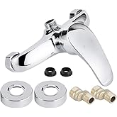2 Thread Shower Valve, Wall Mounted Concealed Shower Mixer Valve, Hot Cold Water Mixing Valve for Bathroom, Upward Water Outlet Shower Accessory