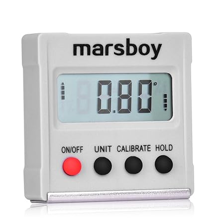 Neigungsmesser digitaler - Digitaler LCD Winkelmesser mit Selbstkalibrierung, Inklinometer mit Magnetfuß, für Absolute/Relati