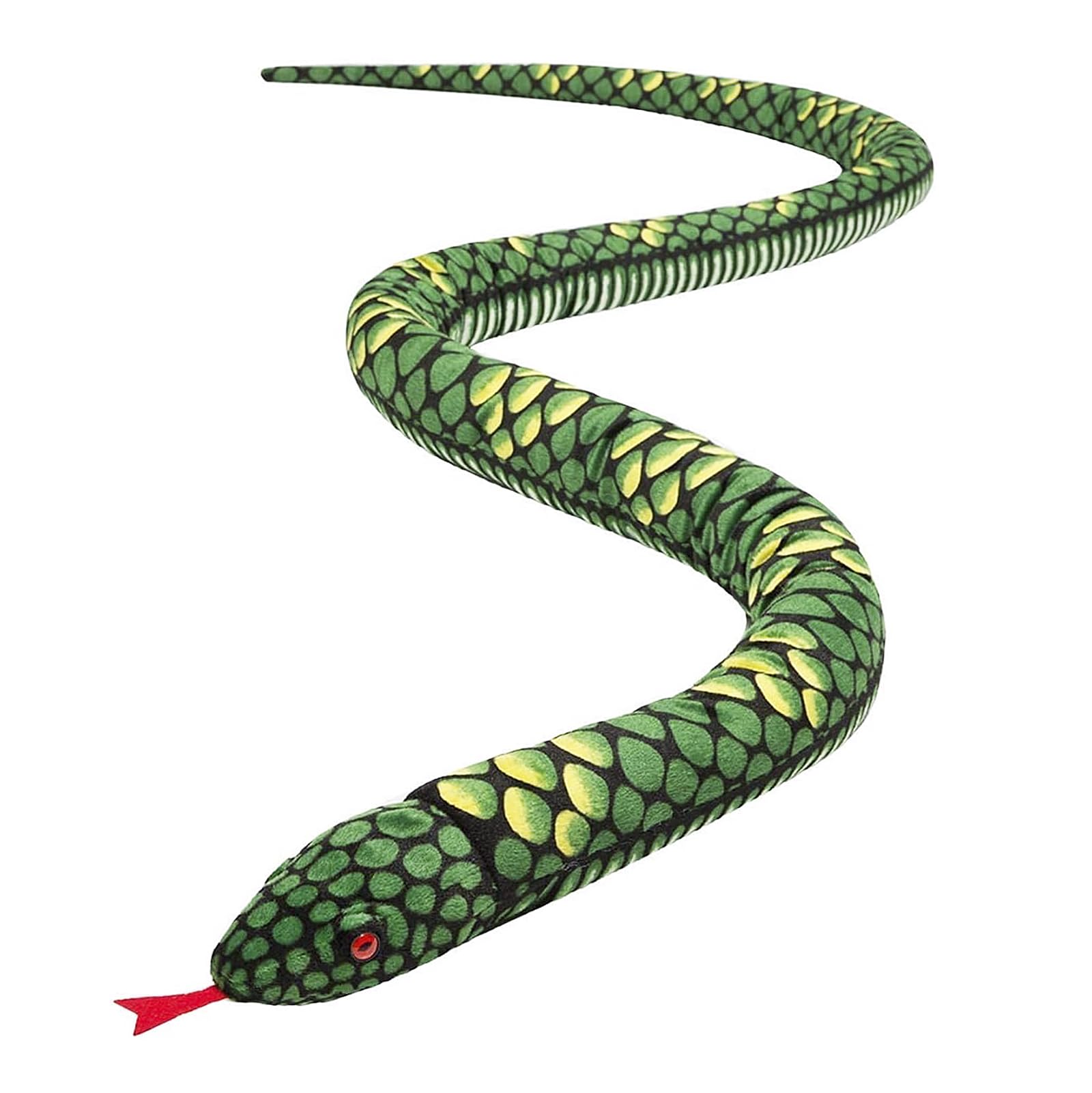 TINAYAUE 280cm/110in Plush Snake Toy Lifelike Snake Toys Soft Cuddly Snake Doll Large Stuffed Animal Plush Toy Scare Adults Kids Scream and Jump Halloween Play Pranks Joke Props