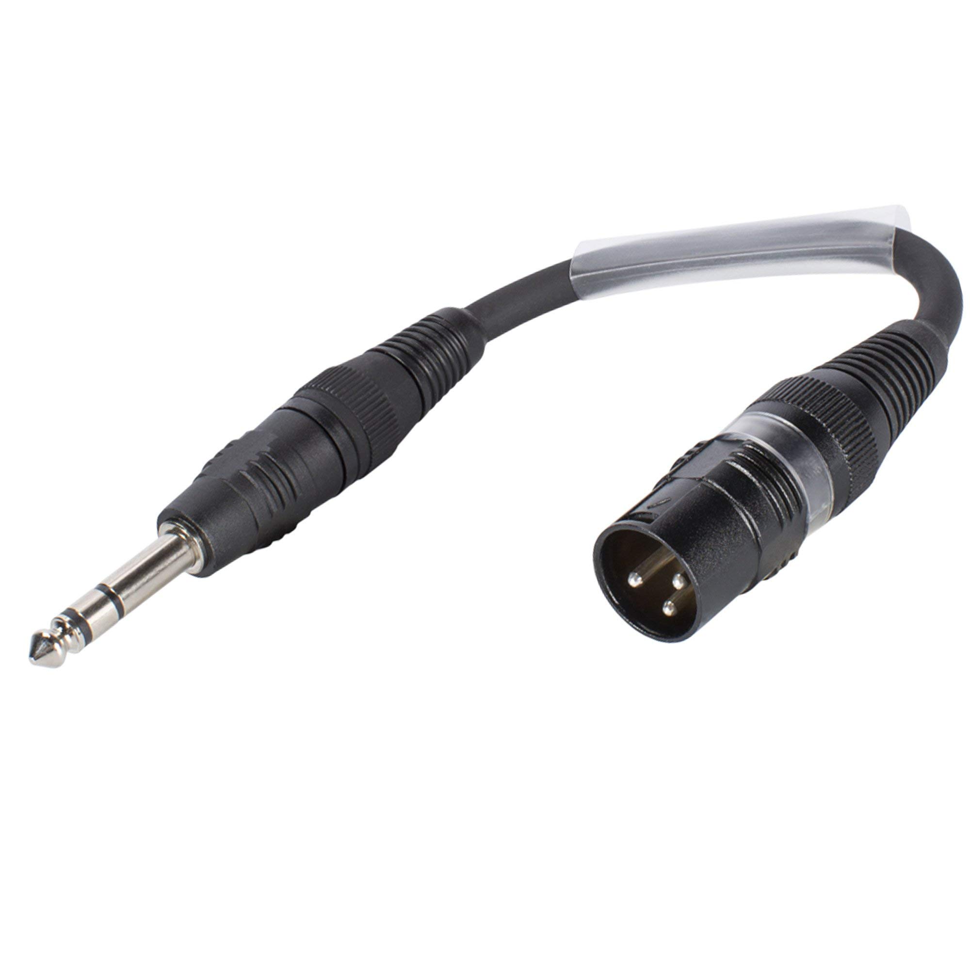 Sommer Cable Adaptor Cable 6.3 mm x 3 Pin Male Jack to XLR 3 Pin Male 15 cm Hicon Connectors SGFDU0015 SW