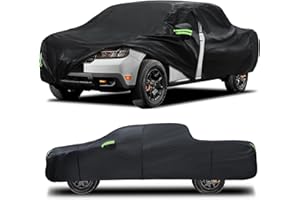 QUALENCEY Car Cover Custom Fit for Ford Maverick 2021-2024,6 Layers Truck Cover Waterproof All Weather for Automobiles,Outdoor Full Exterior Cover,Rain, Sun, Wind Protection,Black