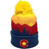YoColorado Timberline Colorado Pom Beanie - Mountain Winter Hats for Men or Women, Custom Warm Snowboard Ski Caps Multi