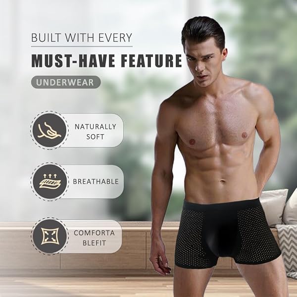 YOULEBAO MEN’S BOXER BRIEFS, ULTRA BREATHABLE SOFT MOISTURE WICKING BUILT-IN WITH 3D POUCH COMFORT (US, ALPHA, XX-LARGE, REGULAR, REGULAR, 5PCS MIXED COLOR)