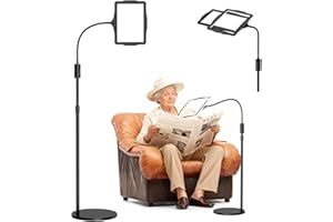 Magnifying Glass with Light and Stand, 2-in-1 Magnifying Lamp with Led Light, Hands-Free Detachable 360°Flexible Gooseneck Fl