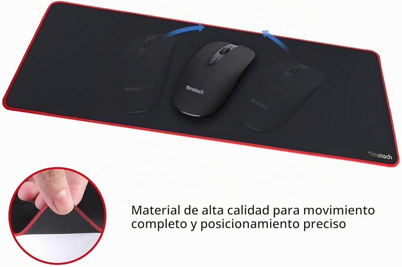 Tapete de rato grosso para rato sem fios, base de borracha antiderrapante, tapete de rato de computador grande e impermeável com bordas costuradas para jogos, portátil e desktop 31.5×11.8