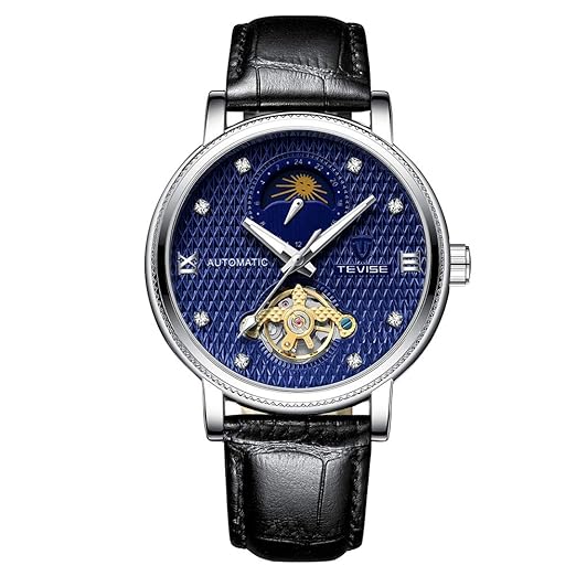 Docooler TEVISE T612 Business Men Automatic Mechanical Watch Time Moon Phase Display Fashion Casual Luminous Hands...