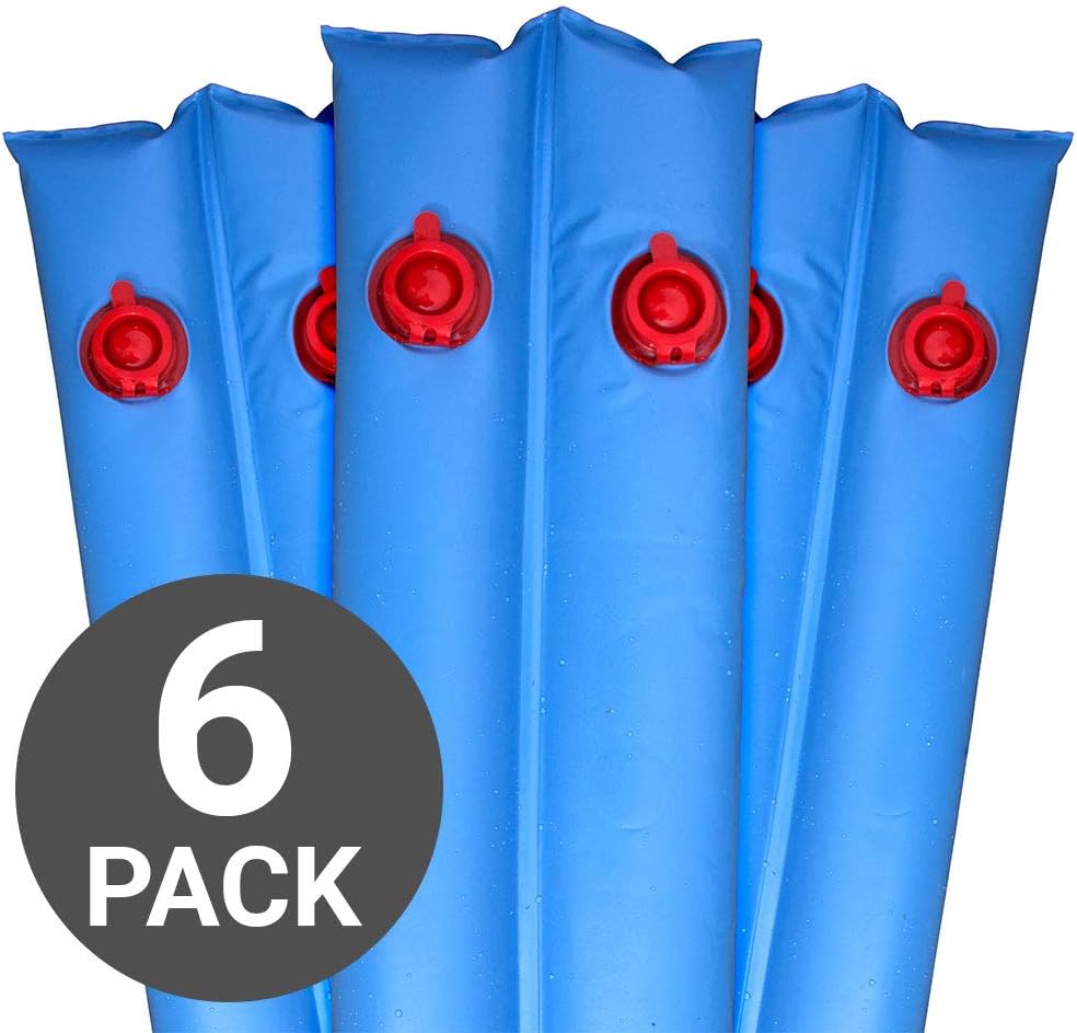 Robelle 3809-20-06 Premium 20g. Double-Chamber 8-Foot Blue Winter Water Tube For Swimming Pool Covers, 6-Pack : Garden & Outdoor