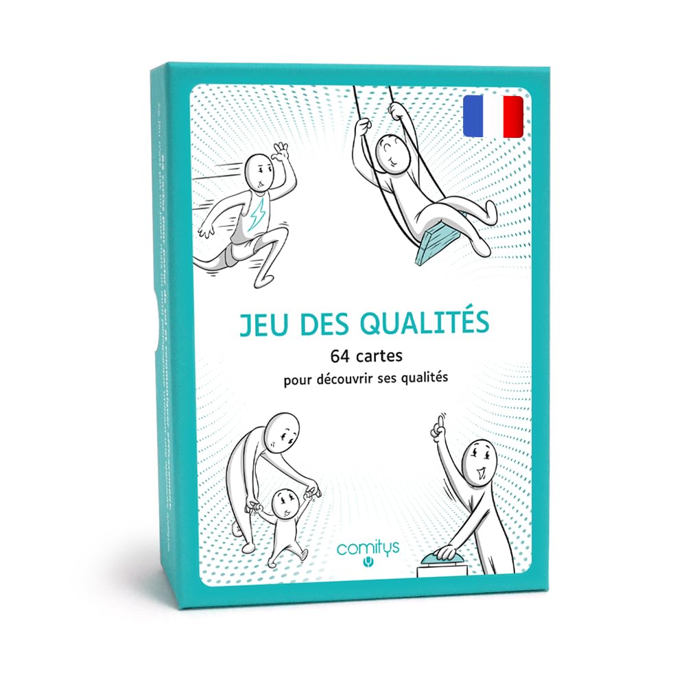 The Qualities Game - Character Strengths Cards for Kids, Teens & Adults - Positive Psychology Tool for Self-Esteem & Confidence Building - Icebreaker for Team Building, Coaching & Family Bonding