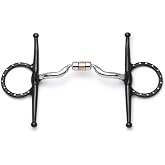 Cavalon Full Cheek Low Port Capsule Silver Dotted Snaffle Bit