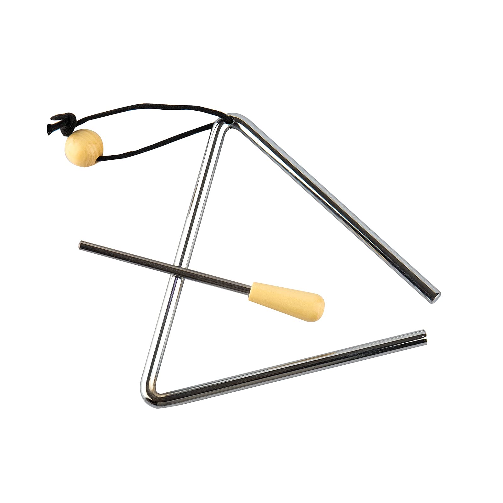 Musfunny Triangle Percussion Instrument 6 inch: Hand Triangle Instrument with Striker - Steel Triangle with Hanging Loop for Concerts Musical Performances