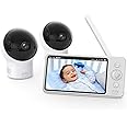 eufy Security, Video Baby Monitor with Camera and Audio, 2-Cam Kit, 720p HD, Ideal for New Moms, 5" Display, 110° Wide-Angle Lens, Night Vision