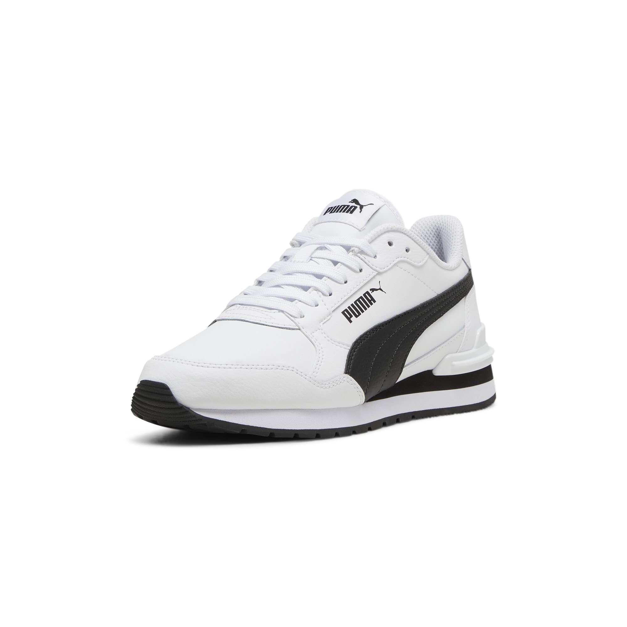 Puma Unisex-Child ST Runner Hook and Loop Shoes, White-Black-Cast Iron, Little Kid 1.5 Image