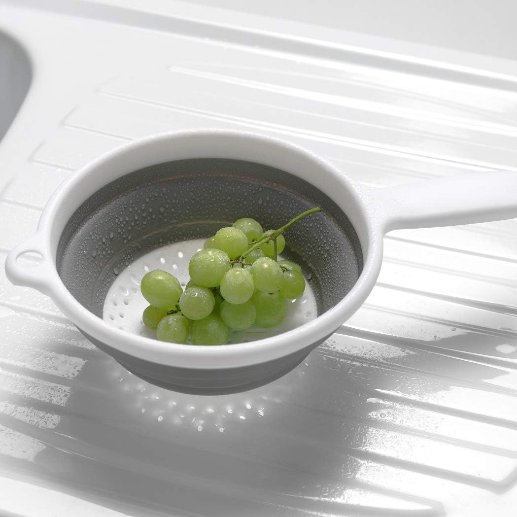 Addis 517522 "Pop & Store Collapsible Food Colander with Handle, White and Grey, 34 x 20 x 3 cm - Image 4