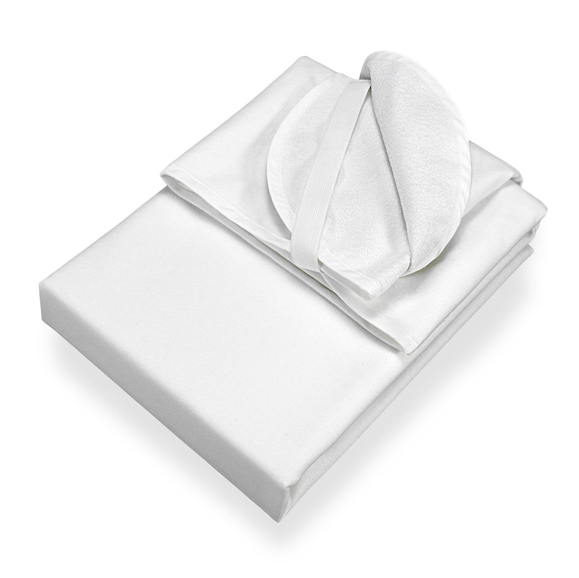 SETEX molleton/terry mattress protector, reversible, Generation, white, series MOFR, White, 90 x 190 cm