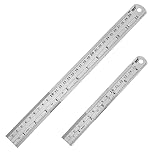 ZZTX Heavy Duty 100% Stainless Steel Ruler Set 12