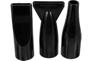 NOLITOY 3pcs Hair Dryer Attachment Concentrator, 3 Type Nozzle Adapter Hairdressing Salon Styling Tool for Dog Cat Pets Black