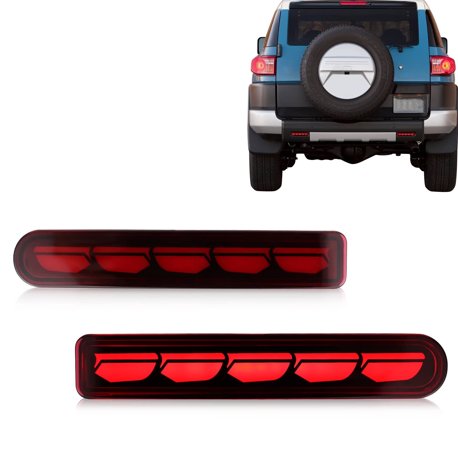 LED Rear Bumper Reflector Tail Light For Mitsubishi Xpander 2017 2018