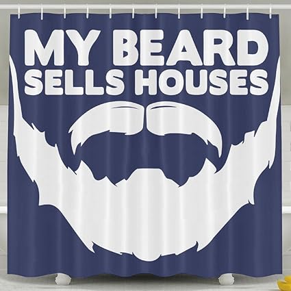 Amazon Com Xswu Funny Beard Shower Curtain Bath Curtain With