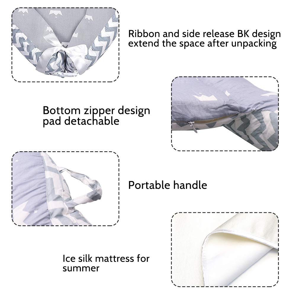 Babynest, Baby Lounger, 100% Cotton, Cosleeper, Baby Bassinet, Portable Bed, Travel Bed, Baby Snuggle Nest, Infant Lounger, Baby Pillow, Toddler Lounger: Baby