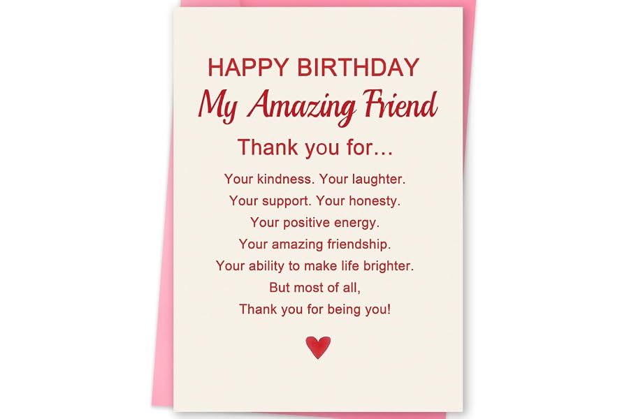 mmuue Funny Birthday Card Gifts for Women Her Best Friend Bestie | Best Friend Birthday Card for Sister Female Friends, Friendship Card with Printed Message Inside, Idea for Party Celebration