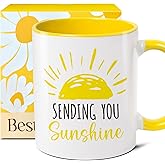 Sending You Sunshine Mug Gift for Women Men, Cute Sunshine Ceramic Coffee Tea Milk Water Mug for Women Friend Sister Mom With Inspirational, After Surgery Recovery, Feel Better, Get Well Soon Gifts32