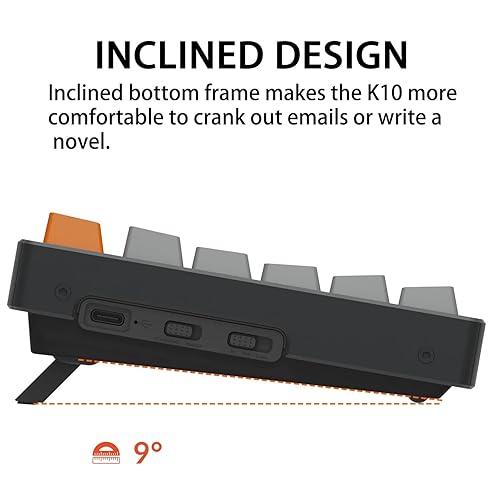 Keychron K10 Wireless Mechanical Keyboard - 104 Key Full Size With Gateron Brown Switches