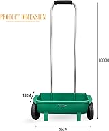 Crystals 12L Lawn & Grass Seed Spreader | Adjustable Settings, Large Wheels view 5