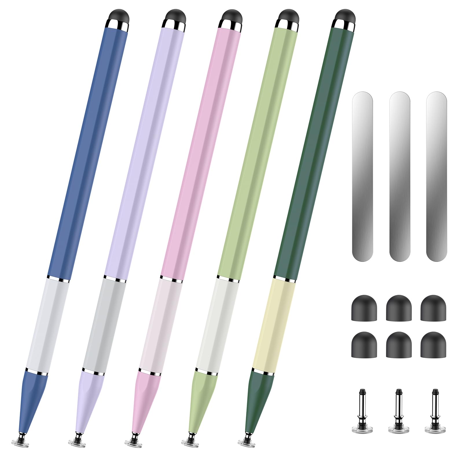 Photo 1 of Bopomofo Stylus Pen for Touchscreen,5 PCS 2-in-1 Magnetic Stylus Pen High Sensitivity & Precision Stylus,Extended Pen Body Design,Compatible with Touch Screens(9 Tips + 3 Magnetic Sheets)