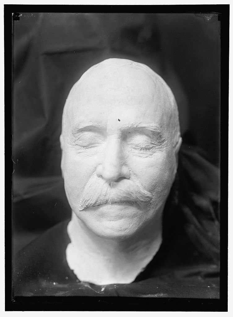 24 x 18 Art Canvas Wrapped Framed Print of Dewey, George. Admiral, U.S.N. Death Mask 1917 Harris & Ewing 08a