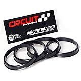 Circuit Performance 73.1mm OD to 64.1mm ID Black Plastic Polycarbonate Hub Centric Rings