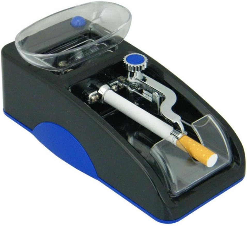 LtrottedJ Electric Automatic Cigarette Rolling ，Machine Tobacco Maker Roller (Blue)