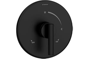 Symmons 3500-CYL-B-MB-TRM Dia Shower Valve Trim in Matte Black (Valve Not Included)