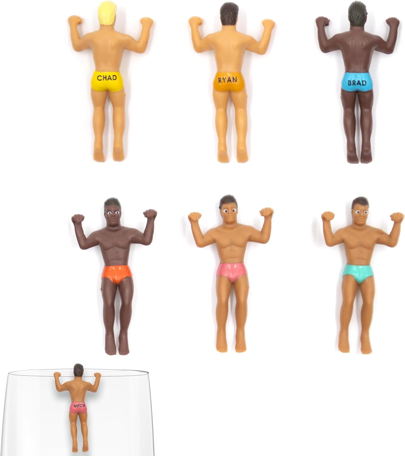 NPW Novelty Drink Glass Markers - Set of 6 Classic — image 1