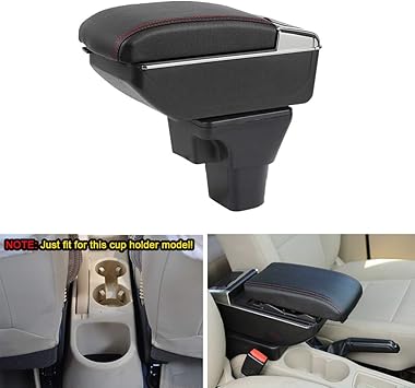 Amazon Com Mygone Center Console Armrest Box For Hyundai Accent 2006 2011 Car Interior Accessories Leather Arm Rest Organizer With Led Lights Adjustable Cup Holder Removable Ashtray Black Automotive