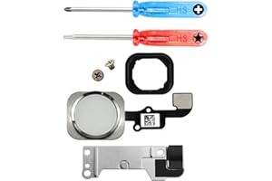 MMOBIEL Home Button Compatible with iPhone 6S / 6S Plus - Flex Cable Connector - Replacement - Incl. Screwdrivers - White
