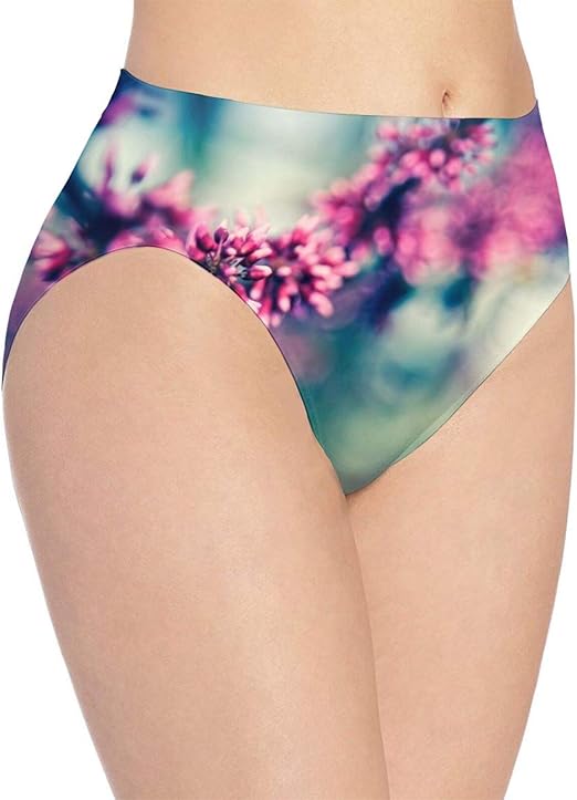 Womens Underwear Pink Petaled Flower Panties for Ladies Bikini Pack