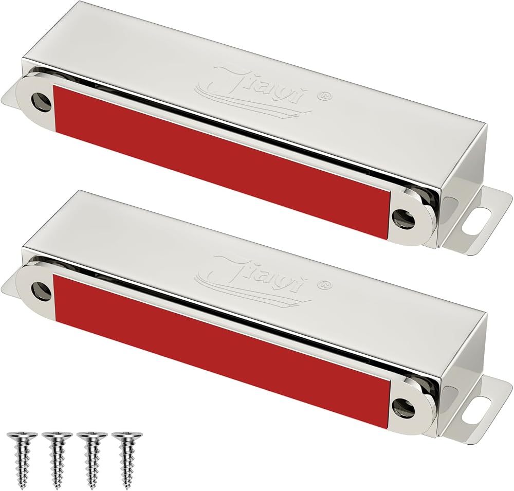 Jiayi Magnetic Door Catch 2 Pack Heavy Duty 40KG Stainless Steel Cabinet Latch