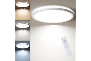 Matane Motion Sensor LED Ceiling Light with Remote, 12 Inch Wired Flush Mount Light 3000K 4000K 5000K, 2400LM Dimmable Motion Sensor Light Indoor for Closet Hallway Laundry Stairs White New Version