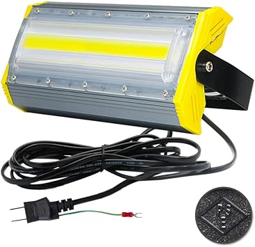 Amazon Co Jp Led投光器 Led作業灯 50w 850w相当 Cobチップ 8000lm 3mコード アース付きプラグ Pse適合 看板灯 街路灯 駐車場灯 昼光色 防水 1年保証 産業 研究開発用品