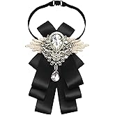 Gsyziux Sparkling Bow Ties for Men Women Pre-Tied Crystal Bowties Men Satin Rhinestone Bowtie for Parties Weddings Proms