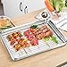 Baking Sheet and Rack Set, E-far Stainless Steel Rimmed Cookie Sheet Baking Pans Toaster Oven Tray with Cooling Rack, Non Toxic & Healthy, Rust Free & Dishwasher Safe - 8 Pieces (4 Pans & 4 Racks)