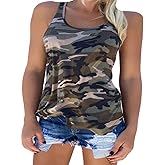 Veiqua Womens Plus Size Tops Cute Sleeveless Shirts Racerback Basic Tank Tops