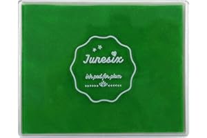 ROUCERLIN Large Size Craft Ink Stamp Pads, Washable Scrapbooking Finger Paint Ink Pad for Kids, Craft Ink Pads for Rubber Stamps, DIY Cards, Paintings, Baby Footprint Handprint(Dark Green) …