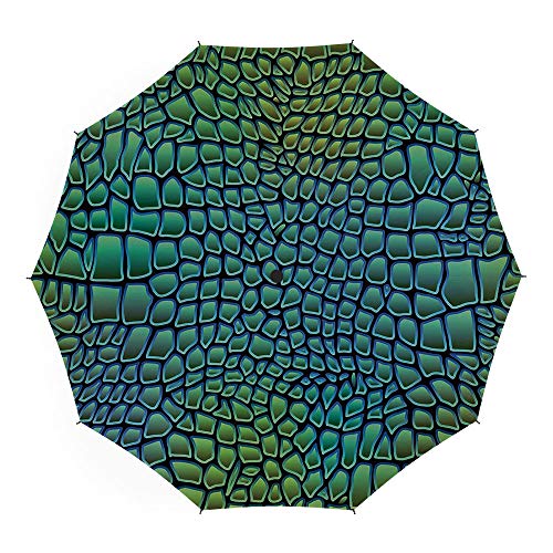 Umbrellas Compact Travel Umbrella Auto Open Close,Abstract,Auto Open Close Umbrella 45 Inch,Alligator Skin African Animal Crocodile Reptile Safari Wildlife Vibrant Artwork