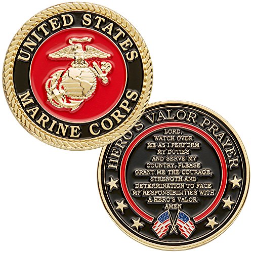 United States Marine Corps Challenge Coin with Prayer