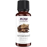 NOW Essential Oils, Sandalwood Oil, 14% Blend of Pure Sandalwood Oil in Pure Jojoba Oil, Grounding Essential Aromatherapy, Child Resistant Cap, 1-Ounce