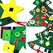 3FT Felt Christmas Hanging Tree Set with 30 PCS Ornaments for Xmas Gifts New Year DIY Door Wall Velcro Decorations Handmade Kids,Toddlers, Offices, Homes and Schools
